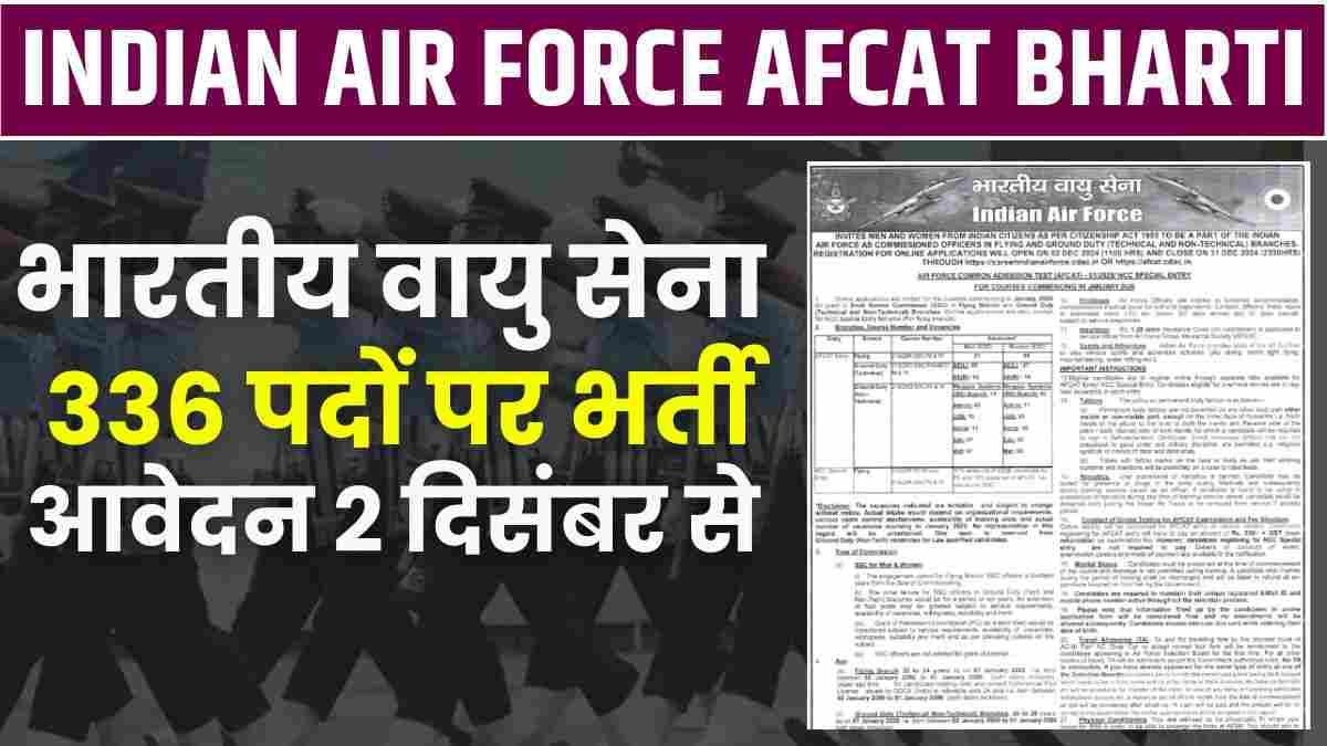 Indian Air Force AFCAT Bharti 2024